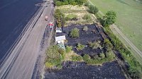 Brand eines Stoppelfeldes bei Bretleben Bild: Brand eines Stoppelfeldes bei Bretleben