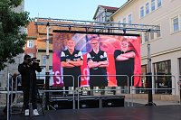 Vorstellung des neuen THC-Teams gestern auf dem Langensalzaer Neumarkt Bild: Vorstellung des neuen THC-Teams gestern auf dem Langensalzaer Neumarkt