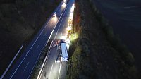 KKW kippt auf der A38 um Bild: KKW kippt auf der A38 um