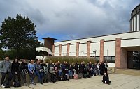 Wandertag von Thüringer Berufsschülern in und um Bad Frankenhausen auf den Spuren des Mittelalters. Pause am Panorama- Museum Bild: Wandertag von Thüringer Berufsschülern in und um Bad Frankenhausen auf den Spuren des Mittelalters. Pause am Panorama- Museum