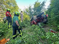 Bild: Schwerer Unfall im Wald zwischen Gro&szlig;furra und Strau&szlig;berg