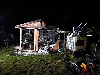 Gartenlabe in Sondershausen-Bebra ausgebrannt Bild: Gartenlabe in Sondershausen-Bebra ausgebrannt