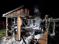 Gartenlabe in Sondershausen-Bebra ausgebrannt Bild: Gartenlabe in Sondershausen-Bebra ausgebrannt