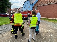 Bild: Unangek&uuml;ndigte Feuerwehr&uuml;bung im Kindergarten "Dorfspatzen" in Hohenebra