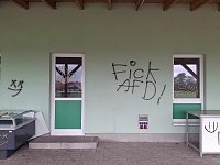 Sportlerheim des FSV Schernberg Sondershausen beschmiert Bild: Sportlerheim des FSV Schernberg Sondershausen beschmiert