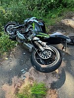Unfall auf den Kyffhäuser-Serpentinen Bild: Unfall auf den Kyffhäuser-Serpentinen