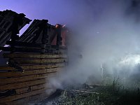 Laubenbrand in Allmenhausen Bild: Laubenbrand in Allmenhausen