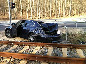 Unfall am Bahnübergang