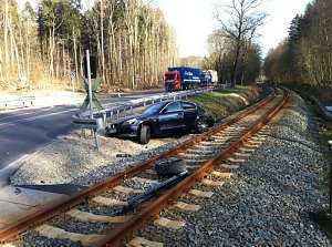 Unfall am Bahnübergang