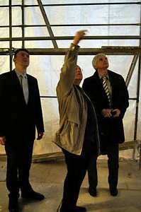 Pressegespr&auml;ch und Spende Unterkirche