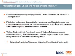 Entwicklung Krankenstand in der Region