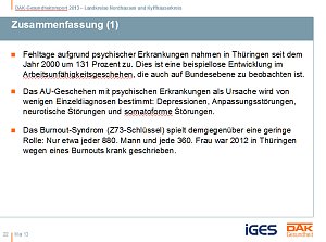 Entwicklung Krankenstand in der Region