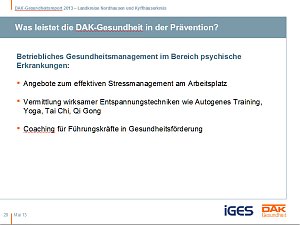 Entwicklung Krankenstand in der Region