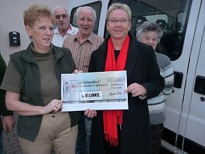 Spendenscheck Die Linke