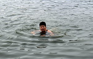 Abbaden am Bebraer Teich