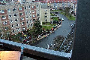 Last uns warm und trocken bleiben - St&uuml;rmisches Turmblasen
