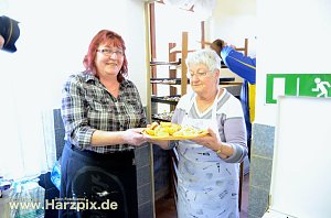 Kartoffelscheibenessen