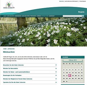 Neue Internetseite f&uuml;r die Hohe Schrecke online