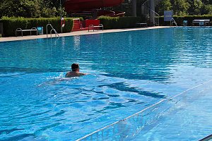 Anbaden im Bergbad Sondershausen