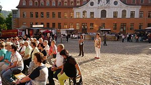 Kopfloser Dirigent beim Residenzfest 2015