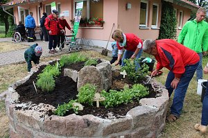 Spiralbeet zum Aktionstag bepflanzt