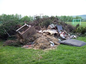 Auf dem Sportplatz Gorsleben