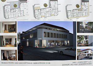 Grundsteinlegung f&uuml;r neues Wohn- und Gesch&auml;ftshaus