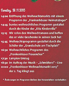 Weihnachtsmarkt in Bad Frankenhausen