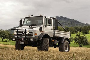 20 Jahre mobile.de: In diesem aufgemotzten Unimog (Baujahr 1977) bahnte sich Action-Hero Arnold Schwarzenegger seinen Weg durch den Straßenverkehr. 2014 hat es sich austerminiert – Arnie ließ den Terminator unter den Offroadern für 208.250 Euro verkaufen. (Quelle: Merex)
