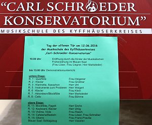 Und am Nachmittag Schuljahresabschlusskonzert