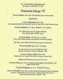 Konzert Trinitatis klingt IV