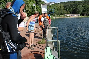 Grasmahd im Bebraer Teich