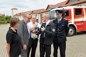 Übergabe einer Wärmebildkamera an die Feuerwehr Sondershausen