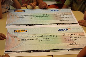 Bei zwei Spendenprojekten beworben