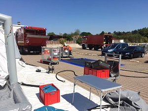Hei&szlig;er Tanz der Rettungskr&auml;fte