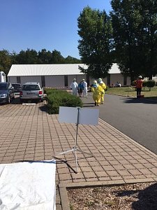 Hei&szlig;er Tanz der Rettungskr&auml;fte