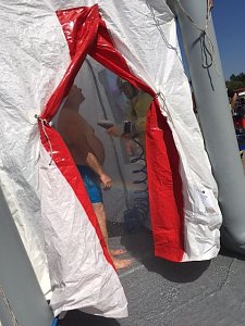 Hei&szlig;er Tanz der Rettungskr&auml;fte