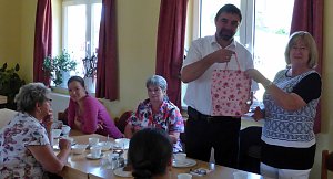 Bürgermeister beim Frühstück
