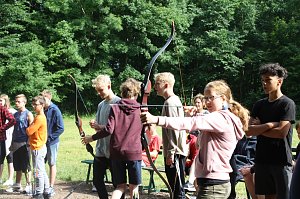 Paddeltour, Kletterturm und Denglisch�