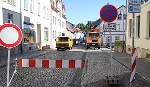 Kleiderwechselstelle und Baustelle