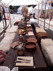 Das Ritterlager am Kyffhäuser Markt ist erwacht