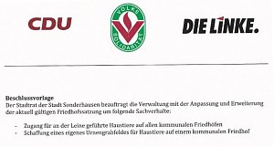 Haustiere auf dem Friedhof?
