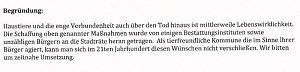 Haustiere auf dem Friedhof?