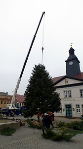 Weihnachtsmarkt in Bad Frankenhausen in Vorbereitung