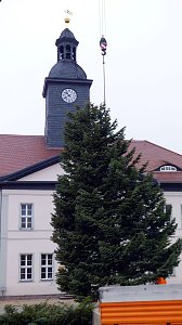 Weihnachtsmarkt in Bad Frankenhausen in Vorbereitung