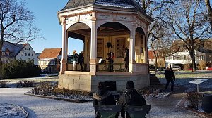 Dreharbeiten und Tanzbein schwingen