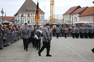 Vereidigung auf dem Markt