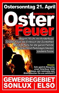10. Sondersh&auml;user Osterfeuer ruft