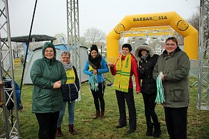 Schnee und K&auml;lte beim Kyffh&auml;usder Berglauf