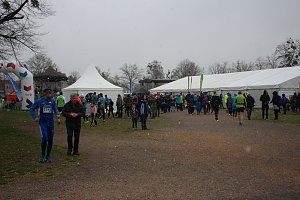 Schnee und K&auml;lte beim Kyffh&auml;usder Berglauf